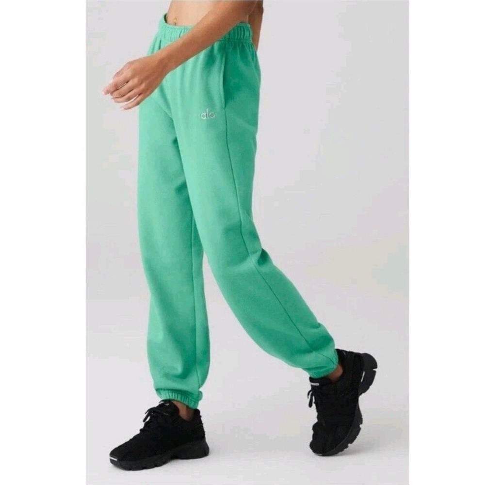 Alo Yoga Accolade UNISEX OVERSIZED Lettuce High Waist Joggers Atheleisure - Picture 5 of 9